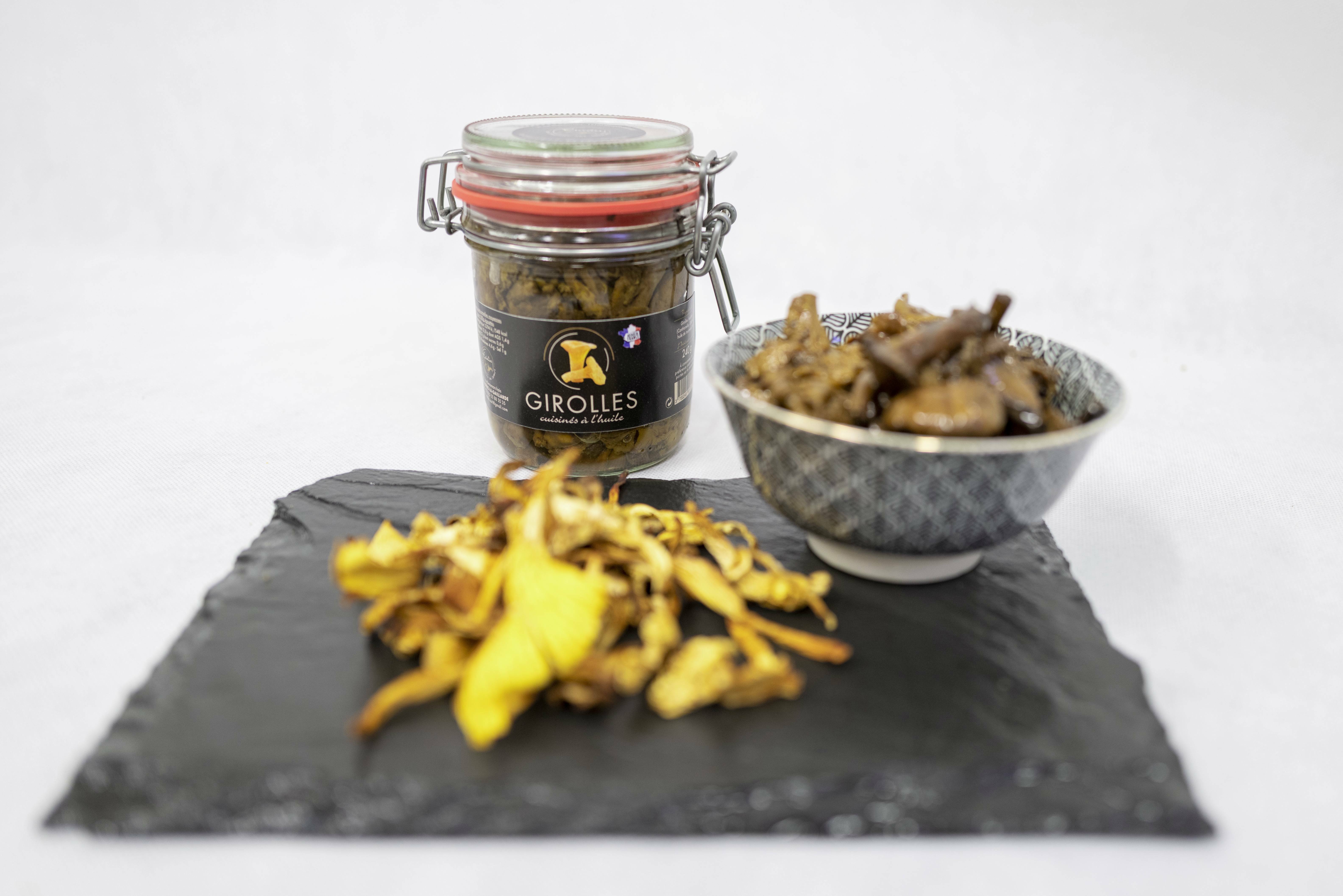 Girolles cuisinées à l'huile bocaux image